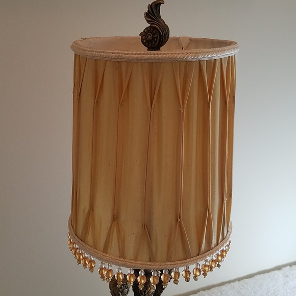 Berman Gold/Yellow Beaded Mini Lamp - Picture 2 of 6